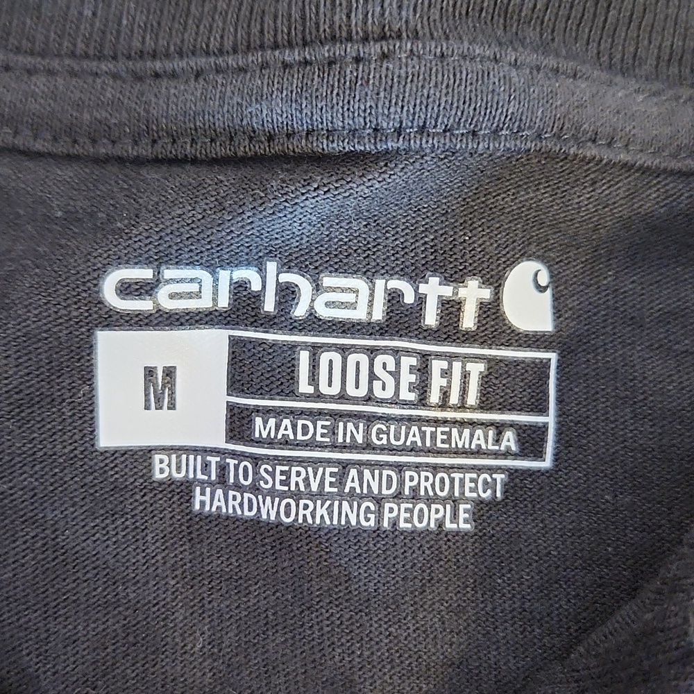 CARHARTT Dearborn Loose Henley T-Shirt, color Black, size M - Picture 5 of 9